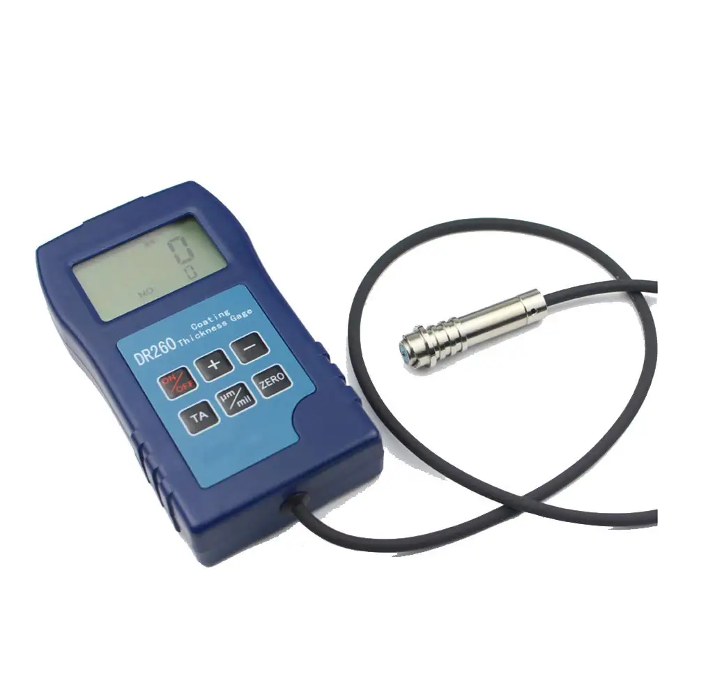 Coating Thickness Gauge Meter Tester with Measuring Range 0 to 1250μm Fe Type Probe