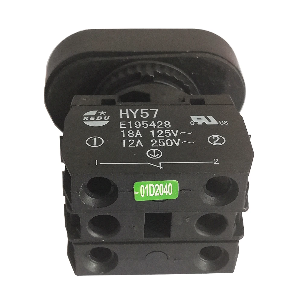 Imagem -05 - Kedu-interruptores Mecânicos de Botão Hy57 com Auto-bloqueio para Furadeira Magnética 12a 250v 18a 125v 1no 1nc Terminais