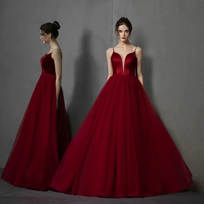 สไตล์ใหม่เซ็กซี่ชุดราตรีชุดราตรี Robe De Soiree Suknie Wieczorowe ง่าย Robe De Soiree