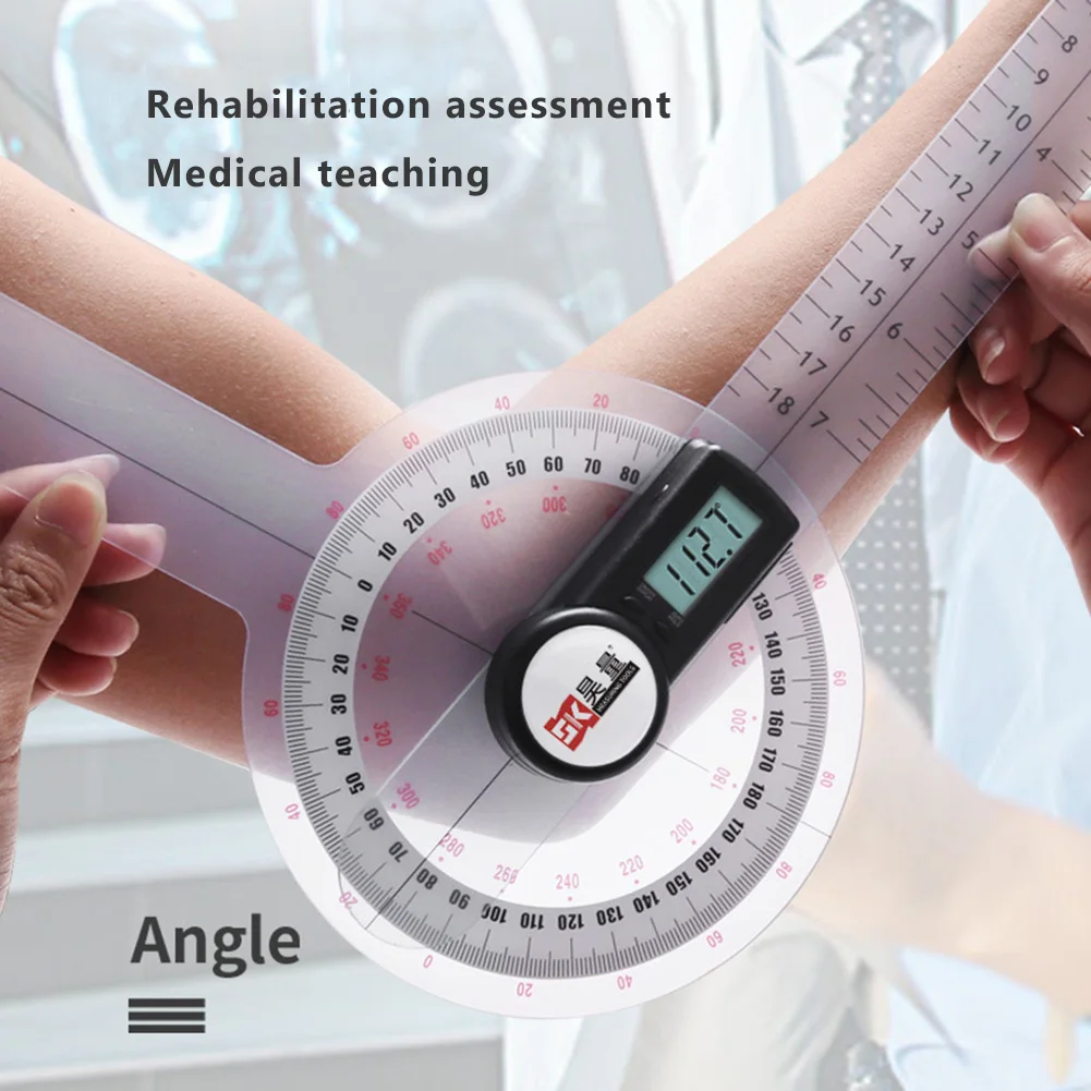 Durable ABS Angle Ruler Goniometer High Precision Electronic Digital Display Medical Joint Recovery Angle Measuring Gauge Tool