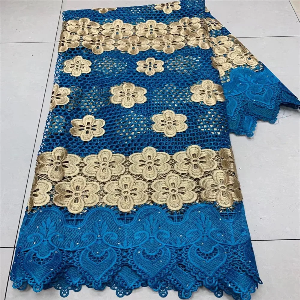 

High Quality African Swiss Voile Lace In Switzerland For Party With Stones 5Yards 2021 New Design African Laces Fabric