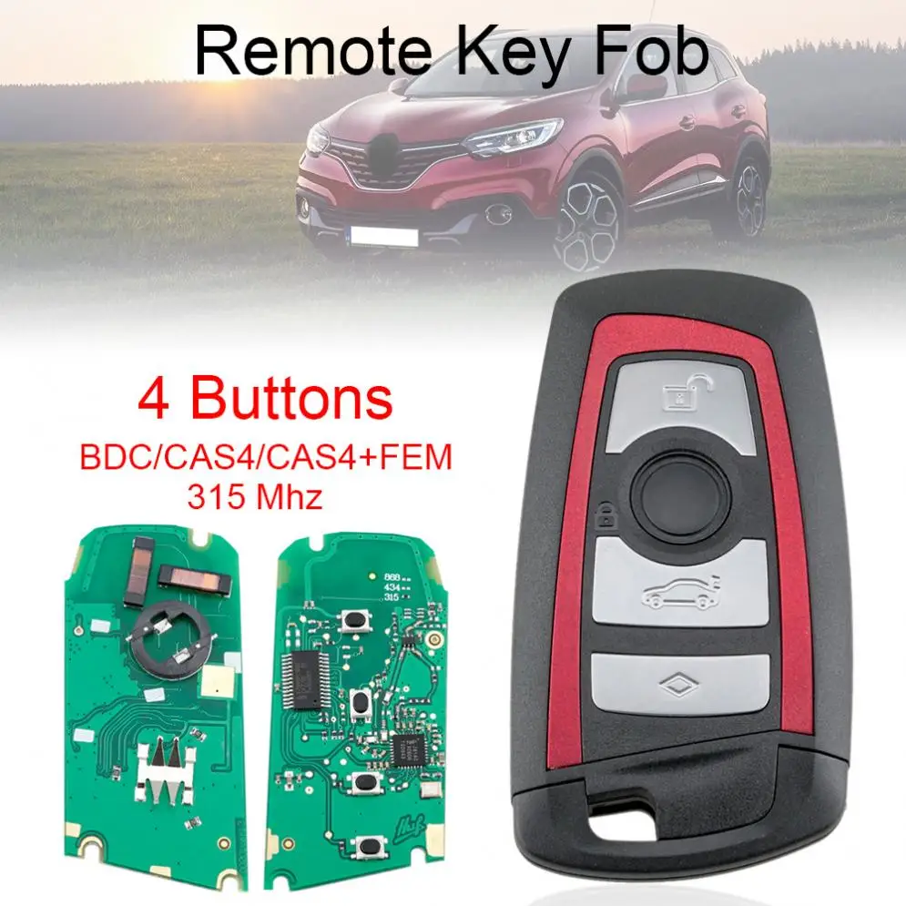 

868MHz 4 Buttons Remote Control Key Fob Fit for BMW F Chassis FEM / BDC CAS4 CAS4 with PCF7945 Chip