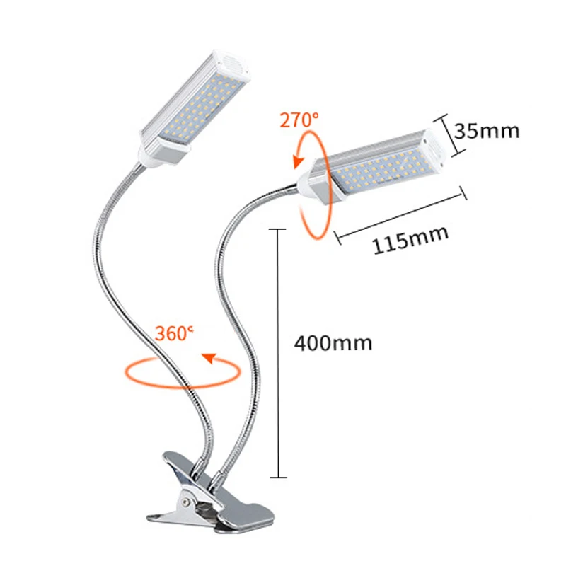 Full Spectrum LED Plant Grow Light Lamps 5V E27 Bulb Phyto Lamp For Indoor Flower Plant Veg Hydroponics System Grow Tent