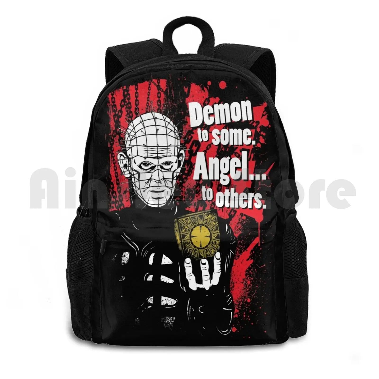 

Demon To Some. Angel ... To Others. Outdoor Hiking Backpack Riding Climbing Sports Bag Hellraiser Pinhead 80s Movies Cuotes