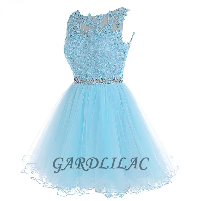 Gardlilac 2021 Prom Dresses Short for Women Homecoming Dress 2021 A Line Tulle Cocktail Gown