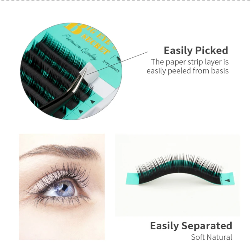 

Big Eye's Secret 8-20mm C D Curl 0.03mm Easy Fanning Volume Mega Eyelashes Extension Auto Flowering Blooming Fans Lashes