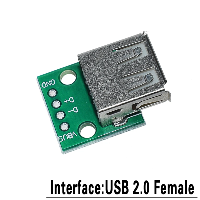 5PCS USB Male Connector / MINI MICRO USB to DIP Adapter female connector 2.54 Connector B Type-C USB2.0 3.0 Female PCB Converter image 5