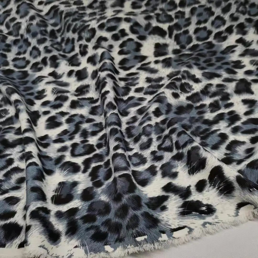 Leopard tkaniny szyfonowe rozciągliwe modne koszule tkaniny kolorowe klasyczne materiały