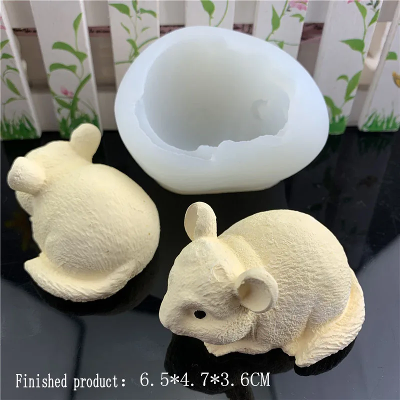 Blessing Rat Silicone Soap Mold Mould for Fondant, Cake Topper Decorating Polymer Clay Silicone Mold For Soap Making