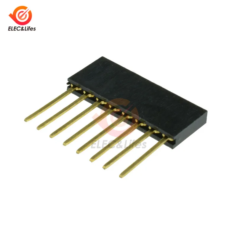 50Pcs/lot 2.5mm 6Pin 8Pin 10Pin Single Row Female Long Pins 11mm Breakaway PCB Board Pin Header Socket Connector For Arduino