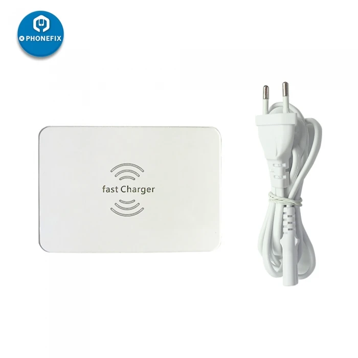 Многопортовая станция быстрой зарядки USB PHONEFIX, ЖК-дисплей с беспроводной зарядкой, зарядная станция usb-хаб Type-C