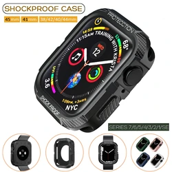 Case for Apple Watch Series 7/SE/6/5/4/3/2 Cases Soft TPU Shockproof Protector Bumper for iwatch 41mm 45mm 38mm 40mm 42mm 44mm