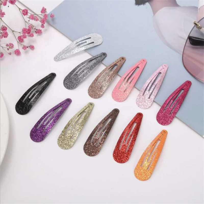 Girls Hair Accessories 40Pcs/Lot Cute Glitter Powder BB Hairpins Dripping Bling Hair Clip Solid Mulicolor Kids Shining Headdress