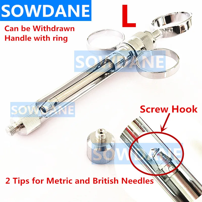 Popular Stainless Steel Dental Aspirating Syringe Dentist Surgical Instrument Cavity Injection Oral Care Tool