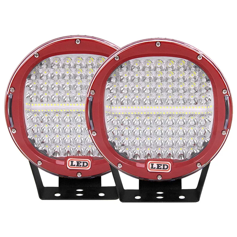 Auxtings 9 ''225/294W Led Werken Licht Rood/Zwart IP67 High Power 4X4 Offroad auto 9in Spot Beam Led Licht 12/24V Voor Auto