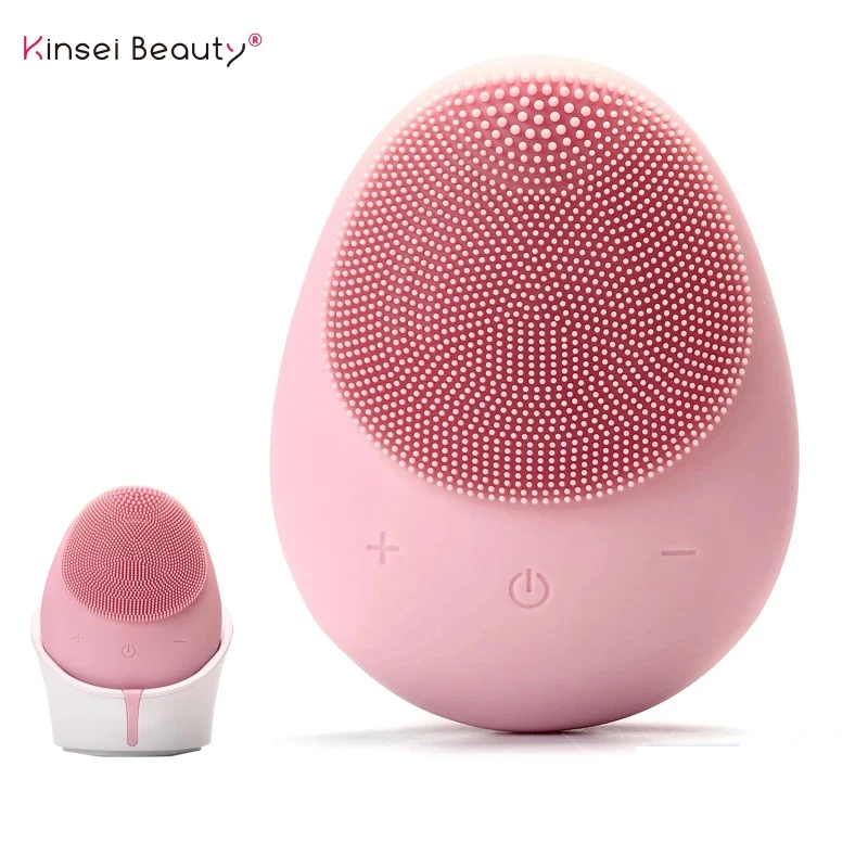 Wireless Electric Silicone Cleansing Brush Sonic Vibration Massage Tool