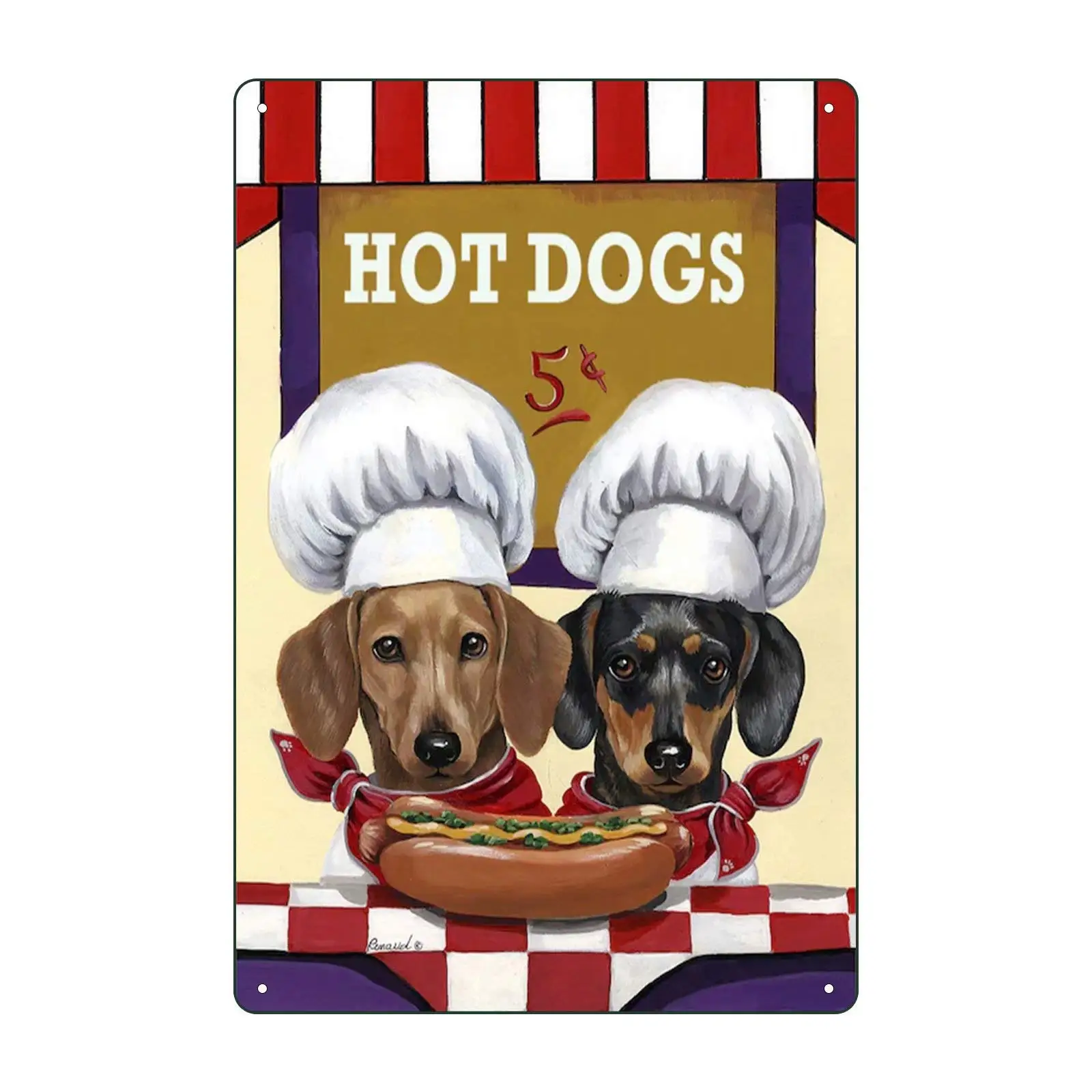 

Hot Dogs Tin Signs Vintage Funny Vintage Metal Poster Metal Poster Metal Poster Bathroom Print Wall Bathroom Decor 8x12 inch