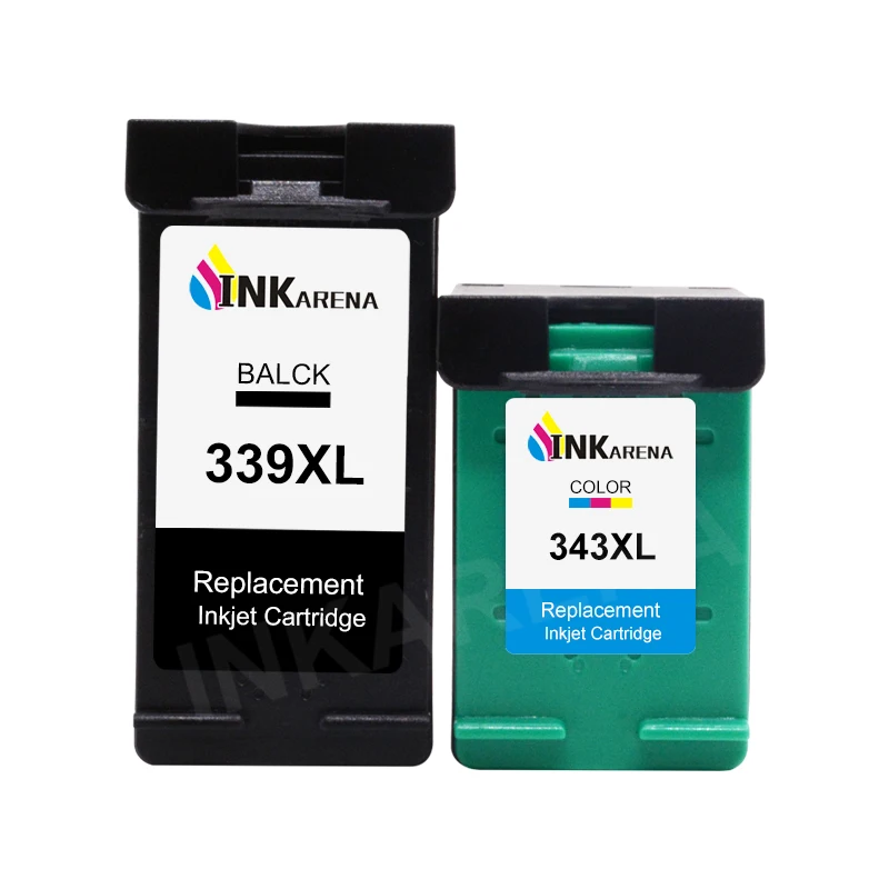 INKARENA 339XL 344XL Ink Cartridge for HP 339 344 Deskjet 6520 6540 5740 5745 5940 Photosmart 2575 2610 2710 8050 6520 printer