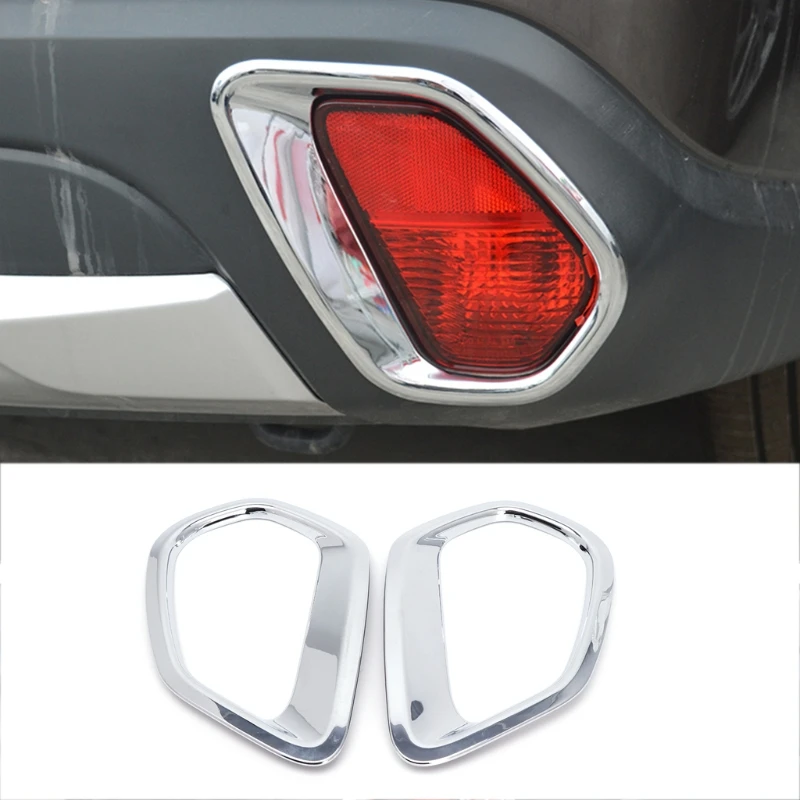 2 Pcs Chrome Car Back Rear Fog Light Lamp Cover Trim For Mitsubishi Outlander 2016 2017