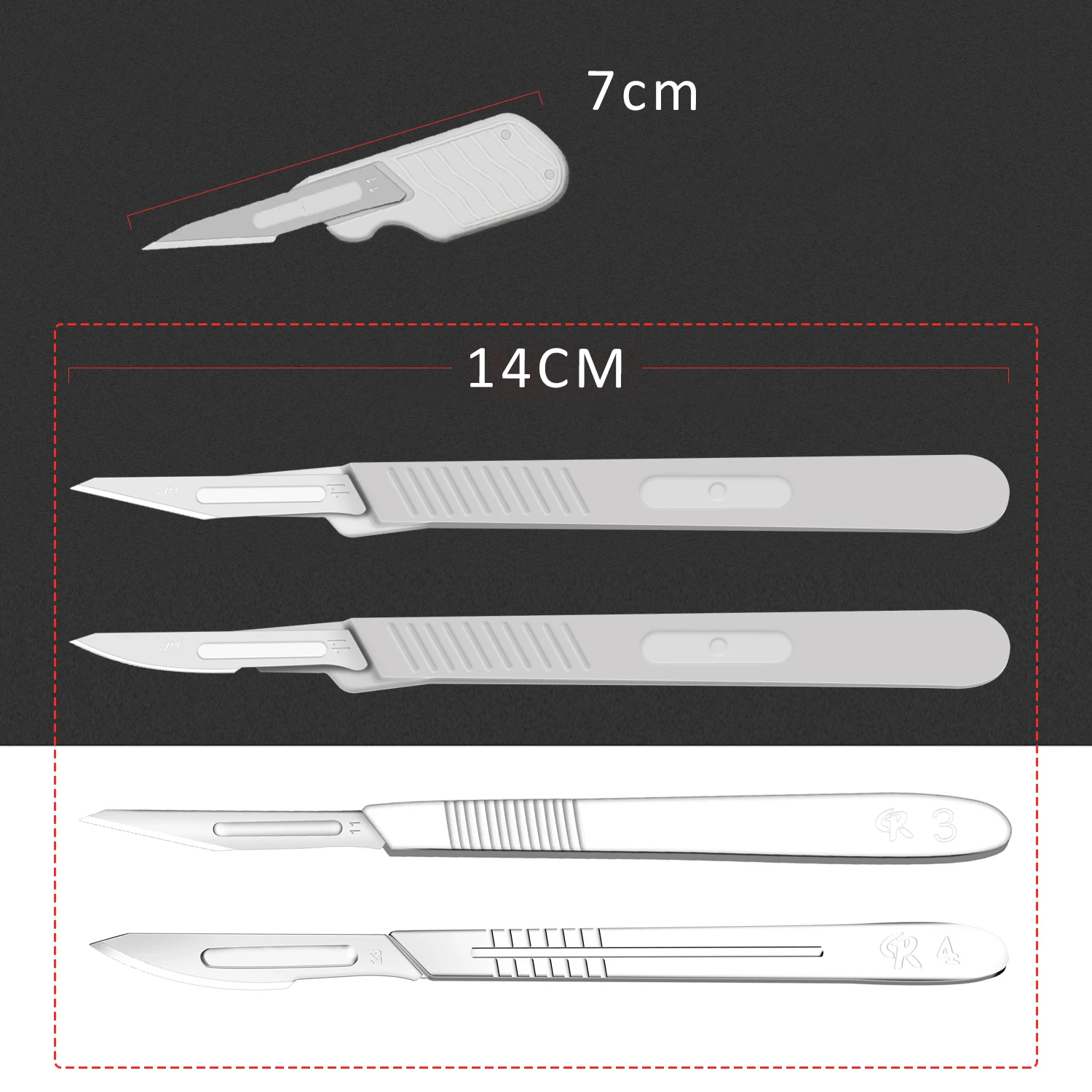 YTH Carbon Steel Blades Surgical Scalpel Blades Replaceable Repair Phone Paper Cut Multifunction Sculpture Carving Knife Scalpel