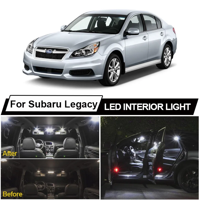 Canbus LED Interior Dome Map Light For Subaru Legacy BC BJF BD BG BE BH B4 B5 BL BP BM BR Sedan Wagon 1989-2020 Car Accessories