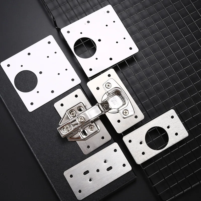 

Stainless steel hinge repair plate household cabinet door repair installation fixed thickened gasket repair accessories