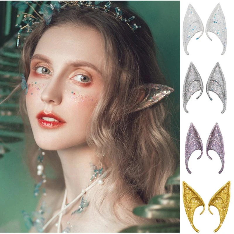 1Pair Halloween Party Elven Elf Ears Pointed Anime Fairy Cosplay Costumes Vampire Angel Ears Christmas Party Mask Gift