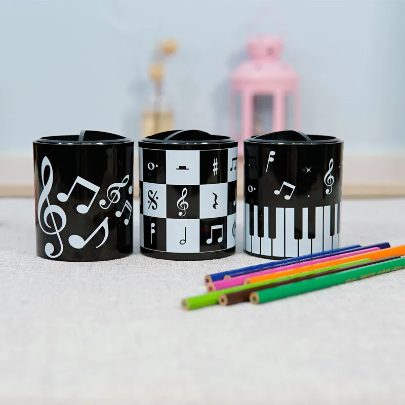 Notes Pen Holder Piano Musical Instrument Design Music Gift Classification Plastic Pen Holder Stationery Student Pencil Holder