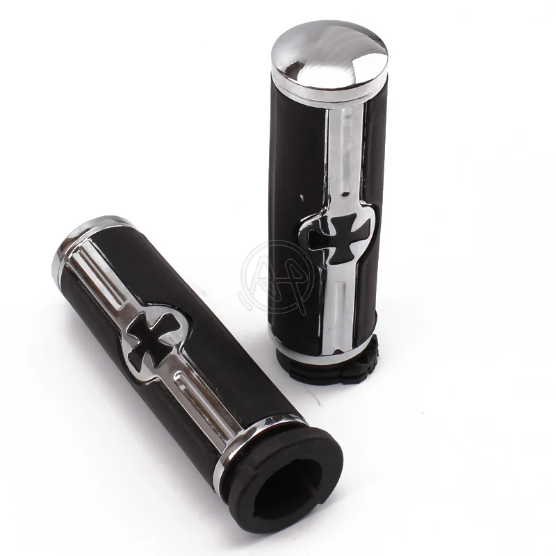 1pair Black Motorcycle Cross Logo 25mm 1\