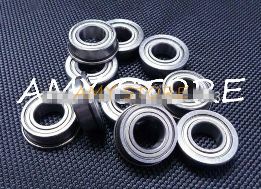 (4 PCS) F63800ZZ (10x19x7mm) Metal Shielded FLANGED Ball Bearing F63800Z F63800