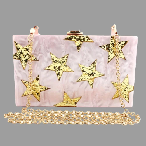 

Women Shoulder Bags Summer Korean Version Of Messenger Bag Handbag Chain Wild Wild Shoulder Bag Acrylic Star Box Clutches Purse