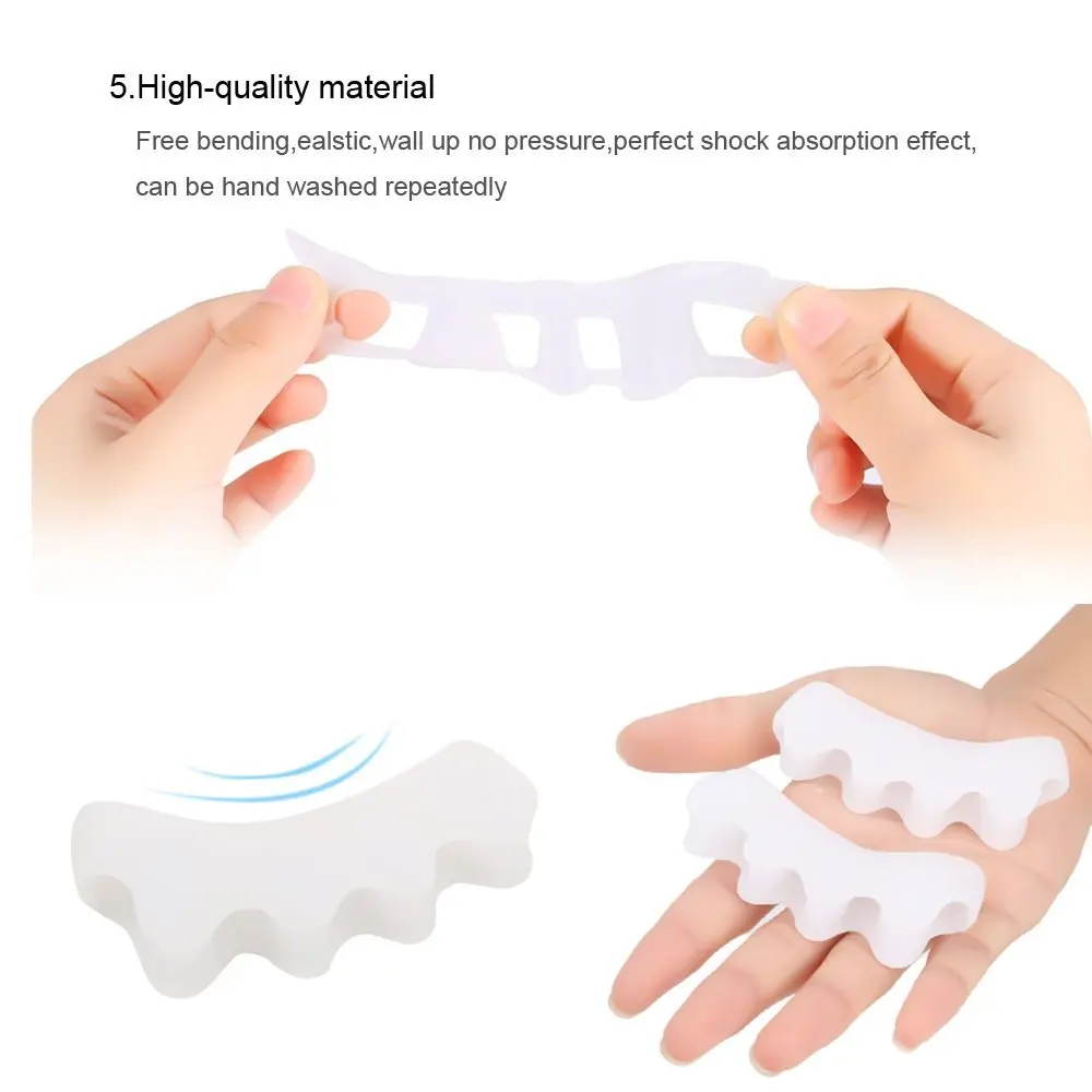 2Pcs Gel Toes Separators Orthotics Stretchers Align Correct Overlapping Toes Corrector Silicone Foot Care Z46801