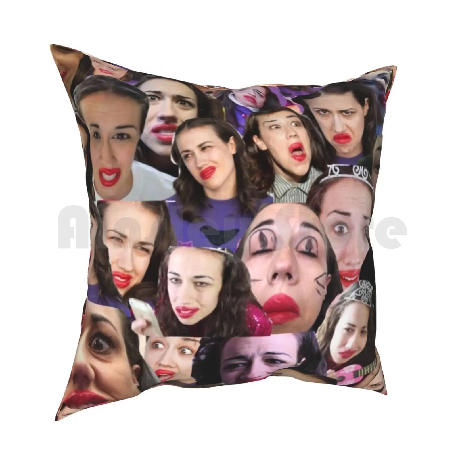 Collage Pillow Case Printed Home Soft DIY Pillow cover Collage Funny Meme Memes Youtube Youtuber