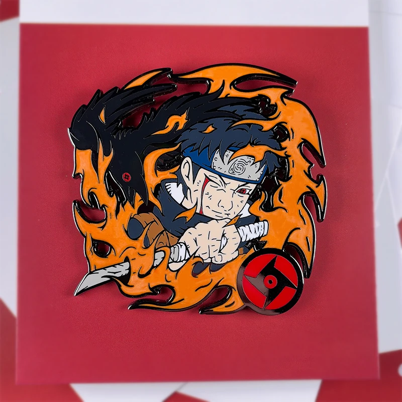 

Uchiha Shisui эмалированная булавка Шаринган Shisui брошь ювелирные изделия ностальгия Аниме Коллекция металлических аксессуаров подарок