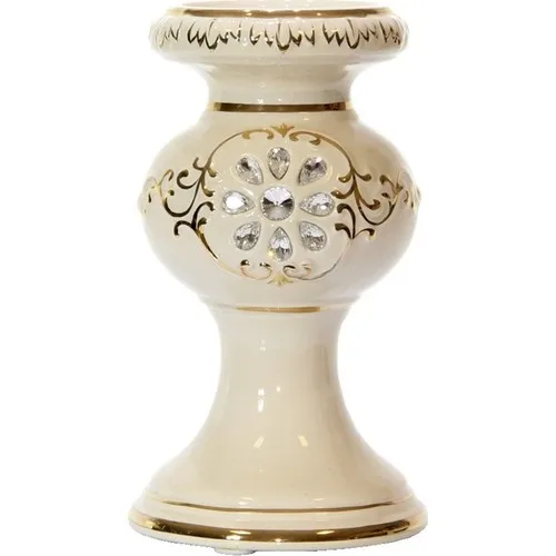 Cream Ceramic Candle Holder