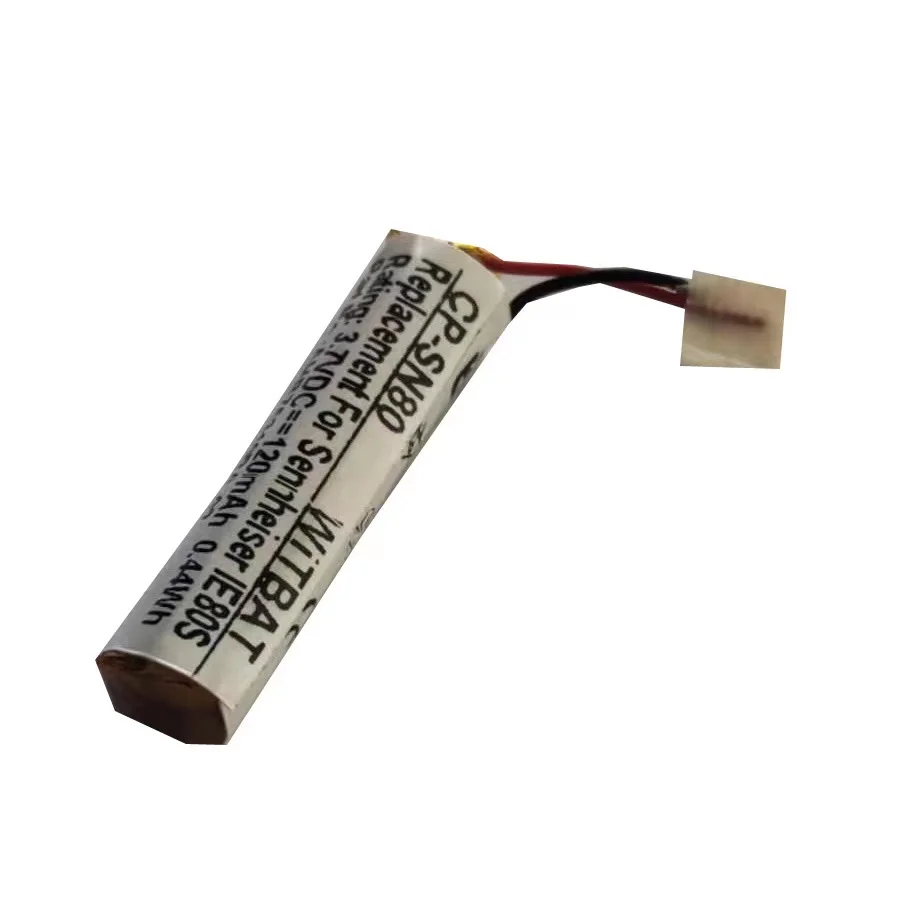 Nova bateria de li-polímero de 3.7v 120mah, para substituição compatível com jabra elite 45e, fone de ouvido recarregável