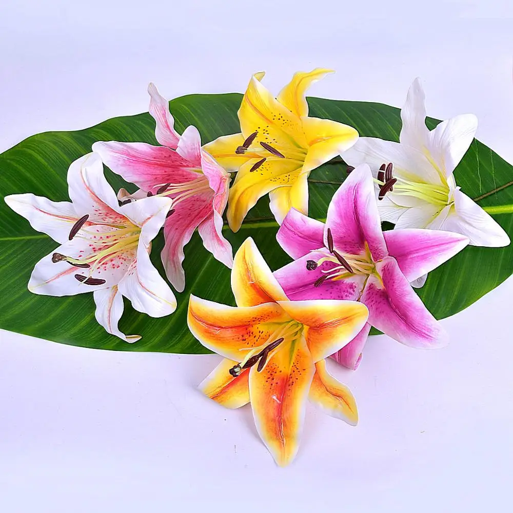 

Free shipping 96pcs/ lot HC00027 19cm Silk lily hair clip women hair accessories Hawaii tropical flower headwear hairpin 6 color