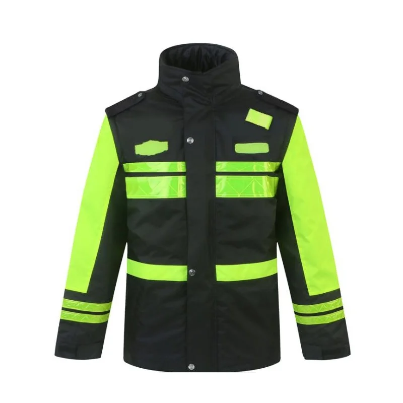 Reflective Cotton Coat for Safety, High Speed, Rescue, Road, Traffic, Thick, Cold Resistant, Safe Riding