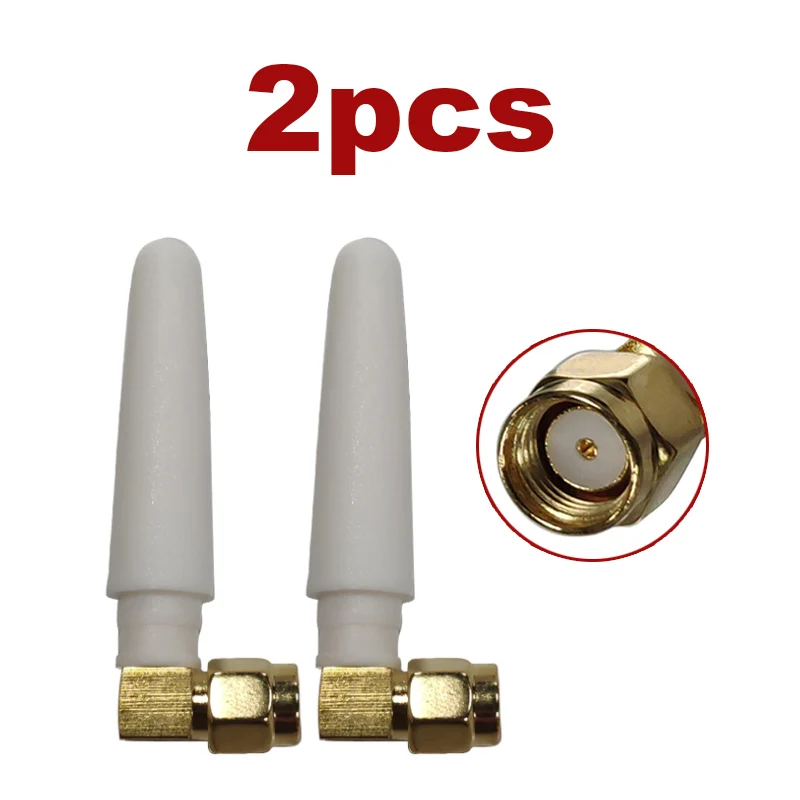 2.4GHz 안테나 2 개 와이파이 SMA 수 암 커넥터, 2 ~ 3dbi 2.4 IOT 안테나, 소형 안테나, 화이트 안테나 라우터