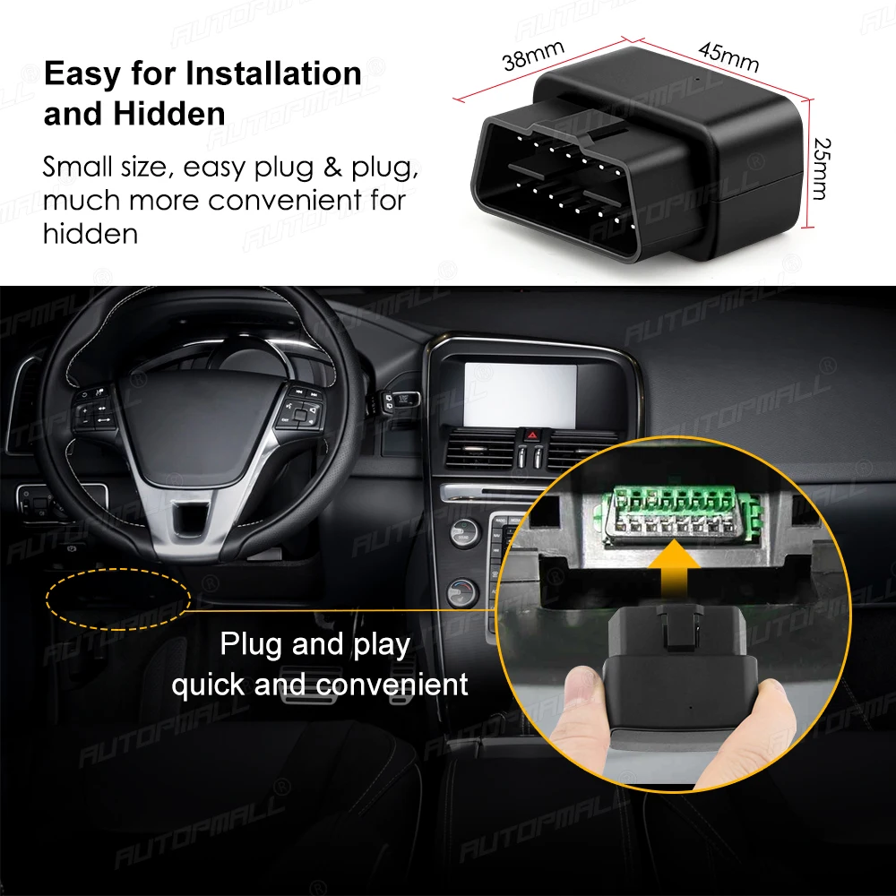 Mini Vehicle OBD Gps Tracker Anti Theft Real Time Location MiCODUS MV33 OBD2 Car Gps Tracking Device Plug And Play