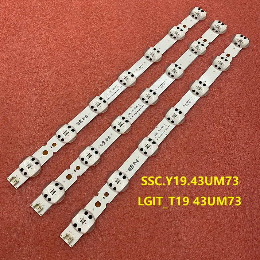 3pcs/set LED Backlight for TV 43UM4390PLC 43UM74006LB 43UM7450PLA 43UM7390PLC 43UM7400PLB 43UM7300PSA SSC.Y19.43UM73