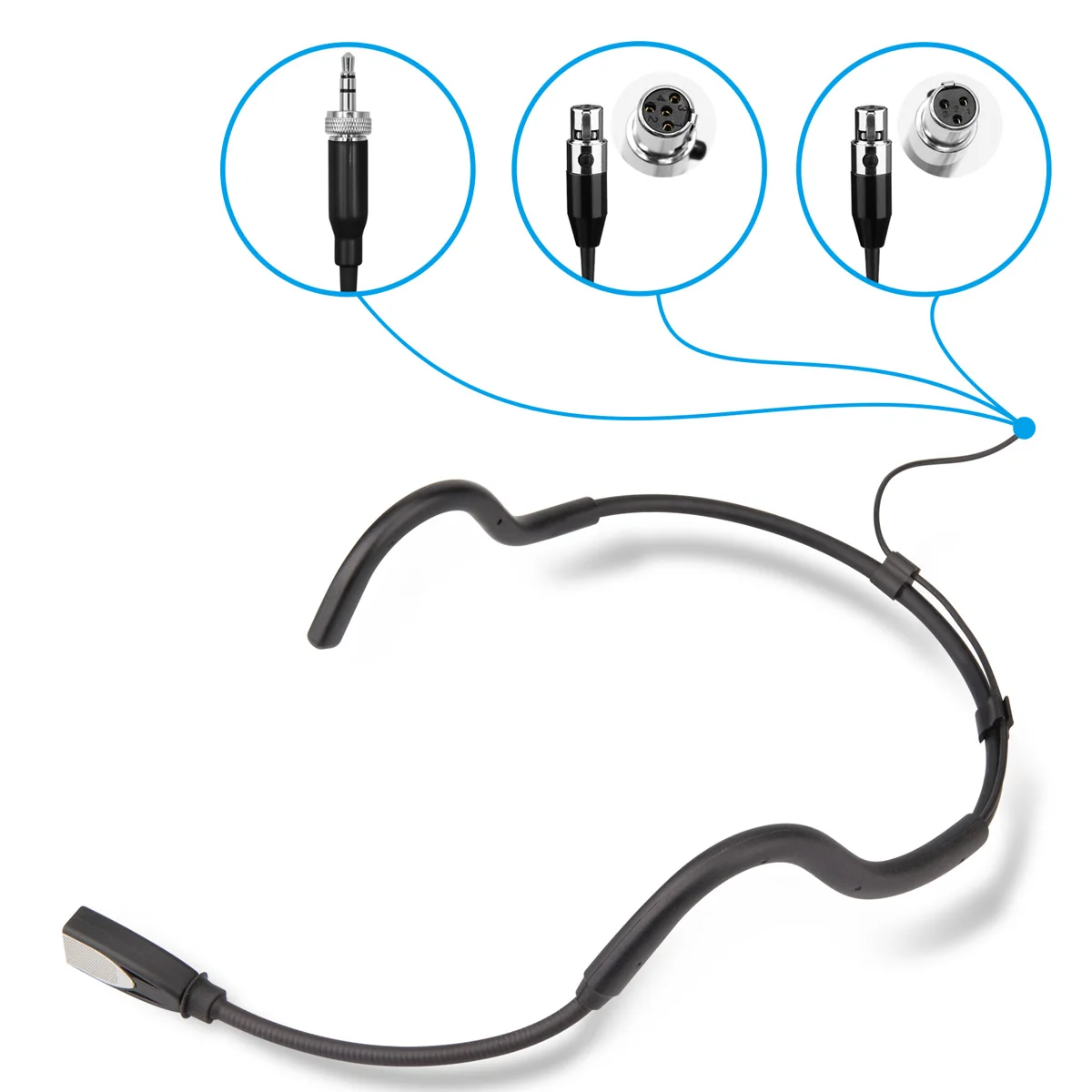 KIMAFUN 마이크 헤드셋 유선 마이크 휴대용 헤드마운트 스피커 소음 차단 마이크, 편안한 착용감