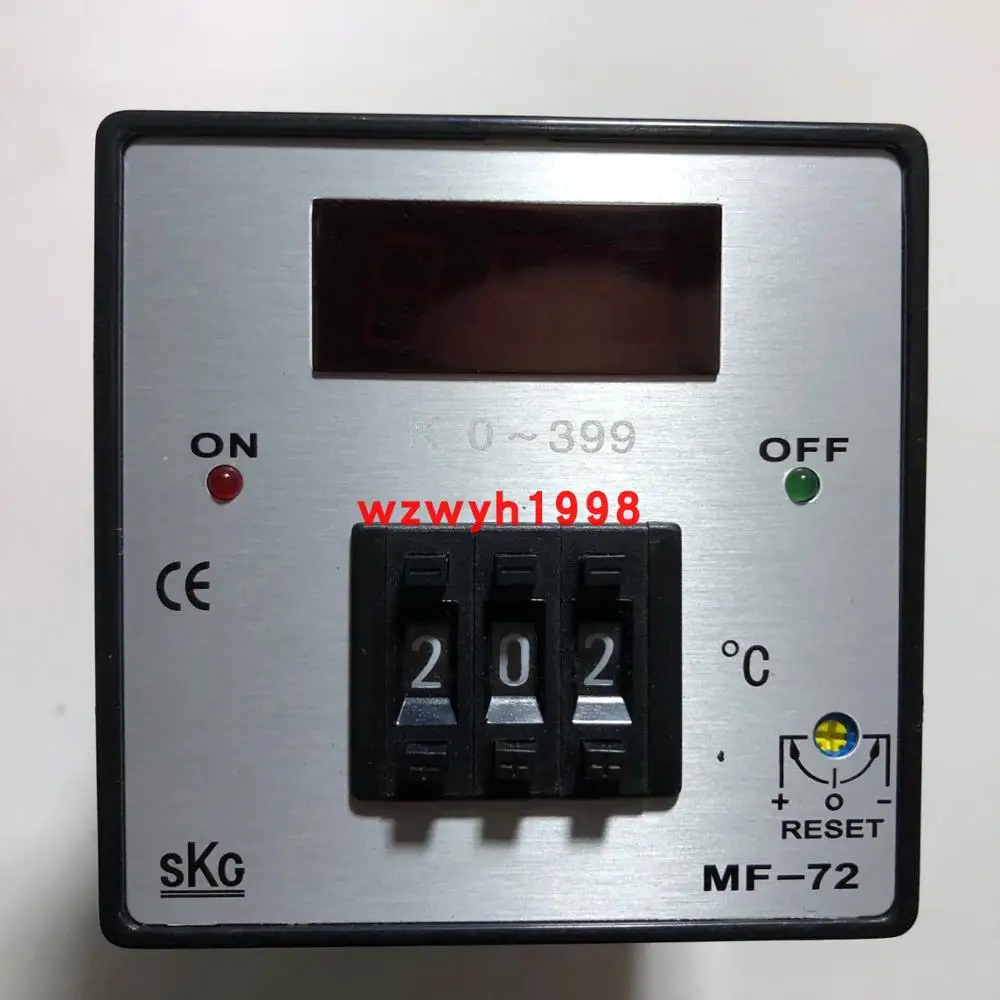 Taiwan SKG dial code digital display temperature controller MF-72 MF72 thermostat MF-72 K 0-399 ℃ 0-199 ℃ PT100 AC0-400A