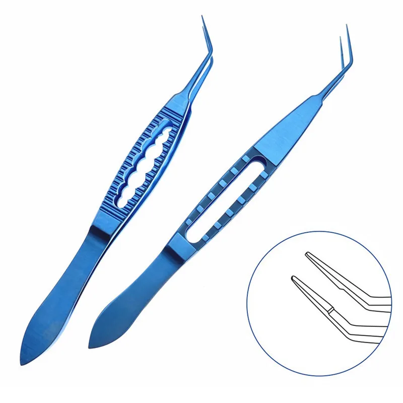 

1 шт., щипцы для вязания Mcpherson, титановый офтальмологический пинцет с 6 мм подвязочной платформой, офтальмологический инструмент