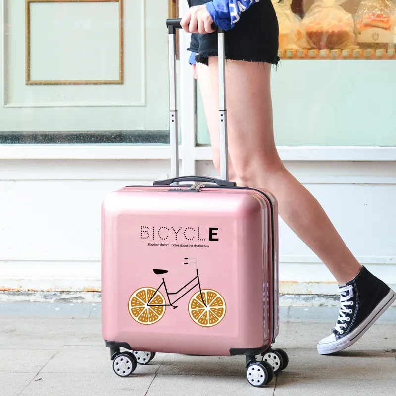 New18 Inch Mini Travel Suitcase With Wheels Trolley Spinner Rolling Carry-on Small PC Luggage Boarding Case Valise Free Shipping