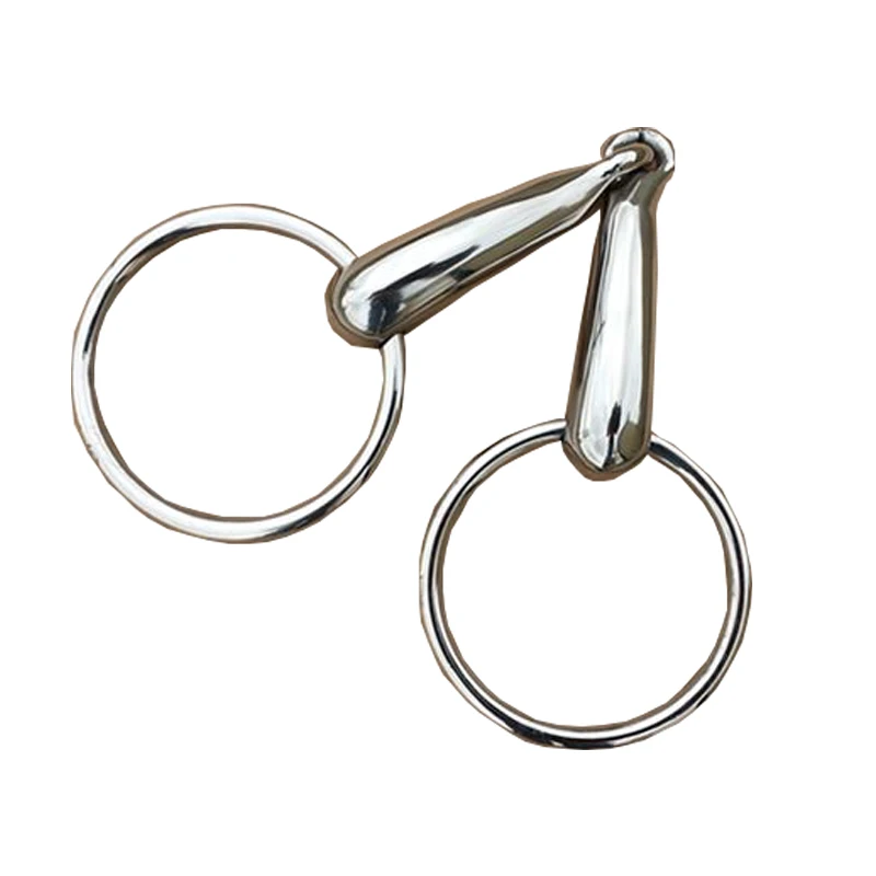 Embouchure creuse de cheval en acier inoxydable, anneau adt Snaffle Bit, produit d'équipement de cheval, 12cm