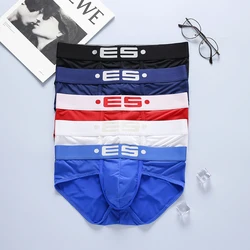 Brand Underwear Trendy Fashion Fun Silk Stretch Hollowed Thong Interest Out Sexy Temptation Youth Gay Men's Briefs Underpants