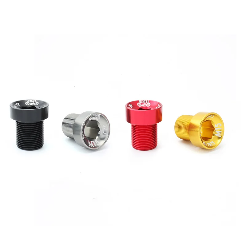 MUQZI 10 Colors Crank Cover Bike M15 * 19MM Crank Arm Screw Cap Bottom Bracket Bolt MTB Road Bicycle Parts Accessories