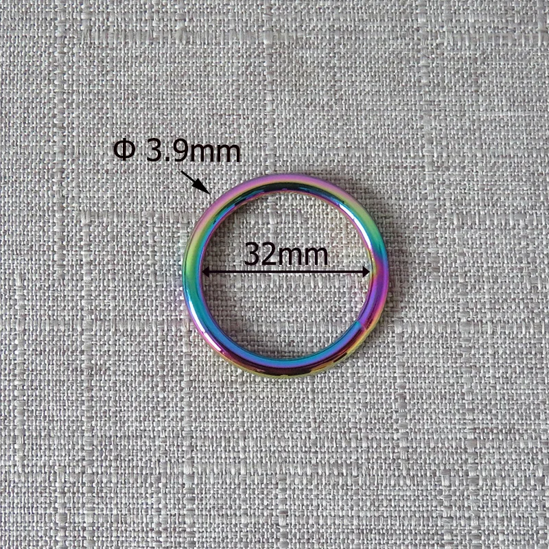 1pcs 32mm metal O rings circle Wheel Ring Belt clasp buckle for bag dog pet harness key chain DIY sewing garment accessories