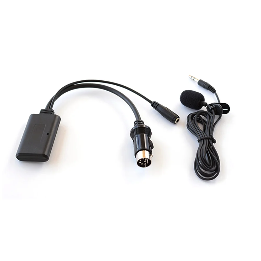 Car AUX Bluetooth Adapter Wireless Audio 8 Pin Cable Handsfree Microphone Adapter For  Alpine KCM-123B M-BUS 9501 9503 9823 9825